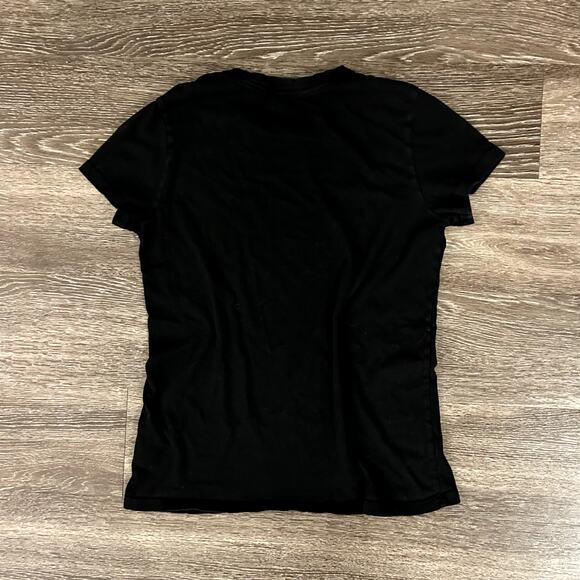 Reformation Black Organic Cotton Crew Neck T-Shirt XS Classic Short Sleeve Tee - Picture 8 of 11
